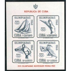 BA1/OLI2 Cuba 17 1960 XVII Olimpiadas mundiales Roma Sin dentar MNH BA1/OLI2 Cuba 17 1960 XVII Olimpiadas mundiales Roma Sin dentar MNH