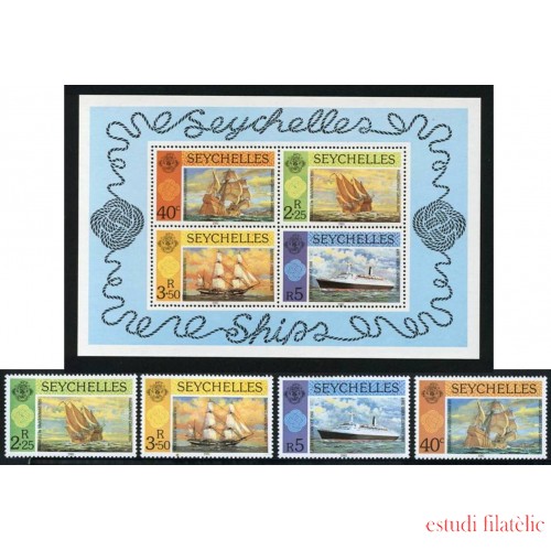 BA1  Seychelles 466/69 + HB 16 MNH