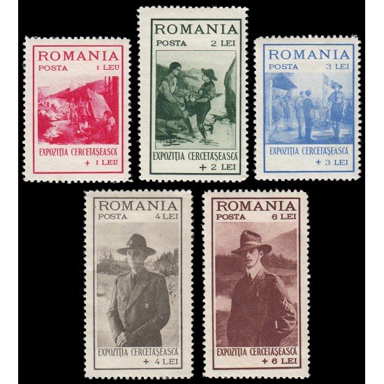 SCO Rumanía Romania 422/26 1931 Exposición de escultismo en Bucarest MNHMH SCO Rumanía Romania 422/26 1931 Exposición de escultismo en Bucarest MNHMH