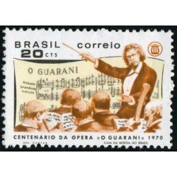 Brasil Brazil 923 1970 Centenario de la ópera Oguarani MNH Brasil Brazil 923 1970 Centenario de la ópera Oguarani MNH