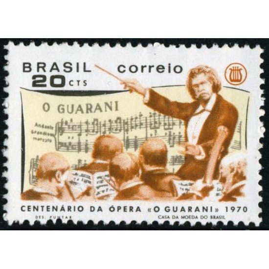 Brasil Brazil 923 1970 Centenario de la ópera Oguarani MNH Brasil Brazil 923 1970 Centenario de la ópera Oguarani MNH