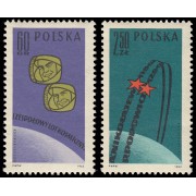 Polonia Poland 1209/10 1962  Primer vuelo espacial en grupo MNH