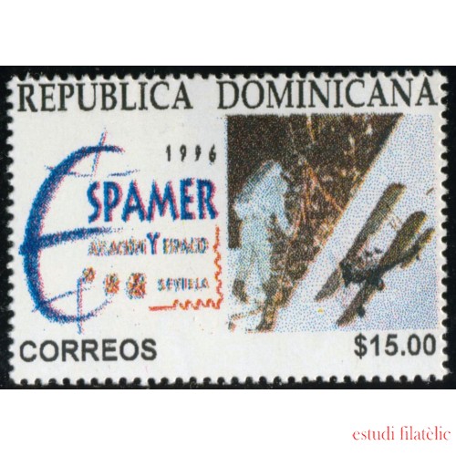 AST Rep. Dominicana 1235 1996 Espamer 96 Exposición Filatélica sobre la aviación y el espacio MNH