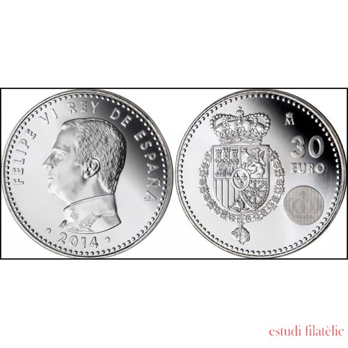 España Spain Euros conmemorativo S. M. el Rey Felipe VI 30 euros  2014 