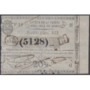 Cuba Lotería De La Isla 15 de Noviembre de 1870 Sorteo nº 851 ( 5128 )