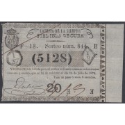 Cuba Lotería De La Isla 15 de Julio de 1870 Sorteo nº 844 ( 5128 )