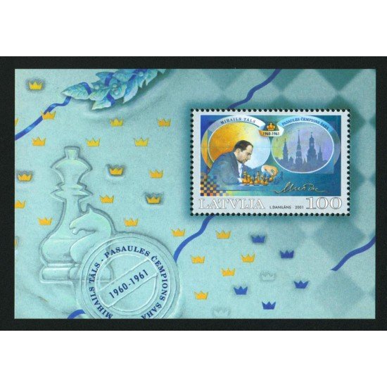 AJZ1 Letonia Latvia HB 13 2001 Ajedrez MNH
