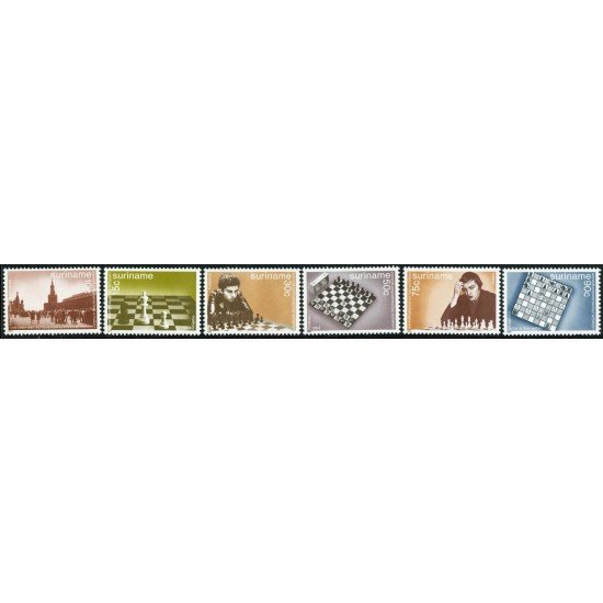 AJZ1 Surinam Nº 969/74 1984 Ajedrez MNH AJZ1 Surinam Nº 969/74 1984 Ajedrez MNH