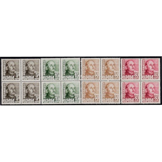 España Spain 1020/3 1948/54 BL.4 General Franco MNH España Spain 1020/3 1948/54 BL.4 General Franco MNH