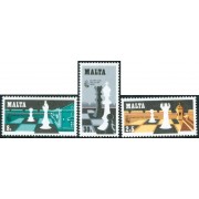 AJZ1  Malta 609/11 1980 AjedrezMNH