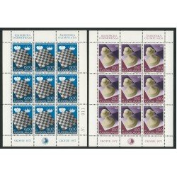 AJZ1 Yugoslavia 1366/67 en MP 1972 Ajedrez MNH AJZ1 Yugoslavia 1366/67 en MP 1972 Ajedrez MNH