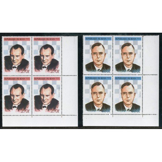 AJZ1 Benín Nº 896/01 Bloque 4 1999 Ajedrez MNH AJZ1 Benín Nº 896/01 Bloque 4 1999 Ajedrez MNH