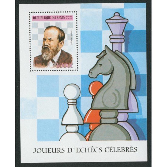 AJZ1 Benín HB 47 1999 Ajedrez MNH AJZ1 Benín HB 47 1999 Ajedrez MNH