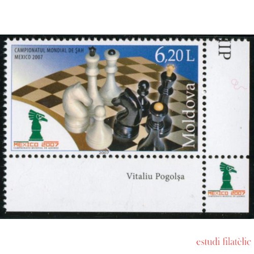 AJZ1  Moldavia  Nº 523   2007 Ajedrez  MNH  
