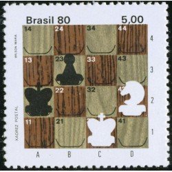 Brasil Brazil 1451 1980 Juego de ajedrez por correspondencia MNH Brasil Brazil 1451 1980 Juego de ajedrez por correspondencia MNH