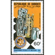 AJZ2  Djibouti  Nº Aéreo 216 Ajedrez Chess 1985   MNH