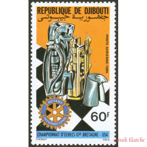 AJZ2  Djibouti  Nº Aéreo 216 Ajedrez Chess 1985   MNH
