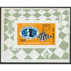 AJZ2 Cuba HB 27 1966 17º Olimpiadas de Ajedrez en La Habana MNH AJZ2 Cuba HB 27 1966 17º Olimpiadas de Ajedrez en La Habana MNH