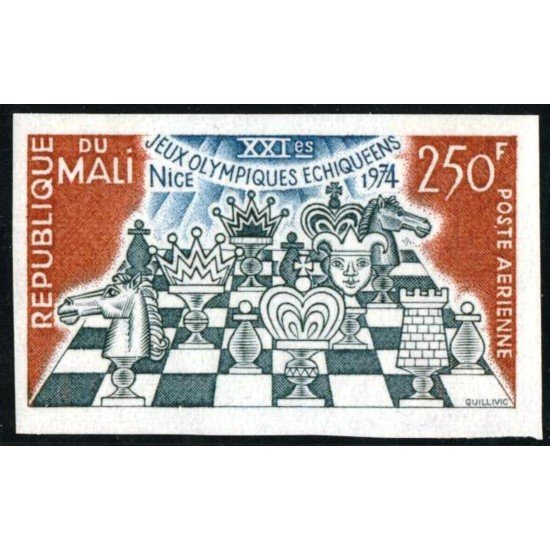 AJZ2 Mali A 213 Sin dentar 1974 Ajedrez MNH AJZ2 Mali A 213 Sin dentar 1974 Ajedrez MNH