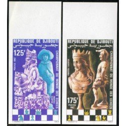 AJZ2 Djibouti Nº 551/2 331/2 545/6 Sin dentar 1982 Ajedrez MNH AJZ2 Djibouti Nº 551/2 331/2 545/6 Sin dentar 1982 Ajedrez MNH