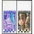 AJZ2 Djibouti  Nº 551/2  331/2  545/6 Sin dentar  1982 Ajedrez  MNH