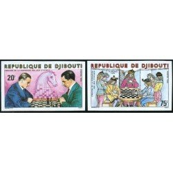 AJZ2 Djibouti Nº 519/20 sin dentar 1981 Ajedrez MNH AJZ2 Djibouti Nº 519/20 sin dentar 1981 Ajedrez MNH