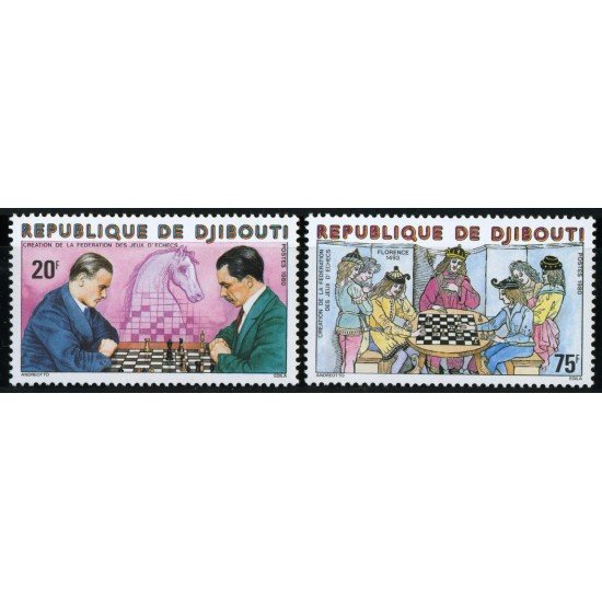 AJZ2 Djibouti Nº 519/20 1981 Ajedrez MNH AJZ2 Djibouti Nº 519/20 1981 Ajedrez MNH