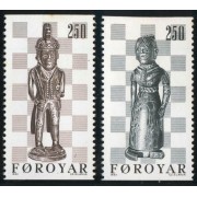 AJZ2  Islas Feroe  Nº 76/77 Ajecrez Chess 1983  MNH