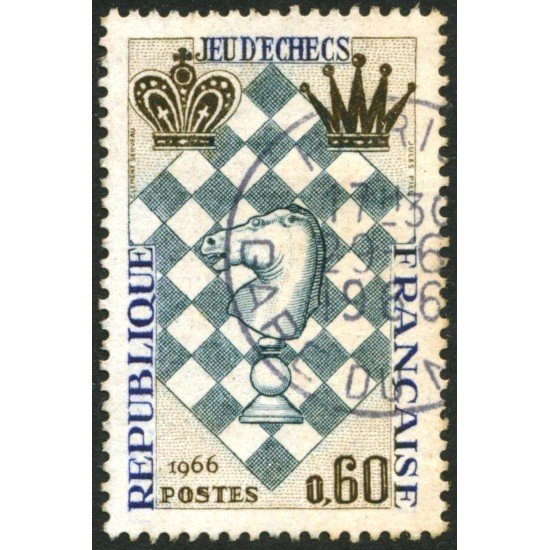 AJZ2 Francia France Nº 1480 1542 1154 1966 Ajedrez Used AJZ2 Francia France Nº 1480 1542 1154 1966 Ajedrez Used