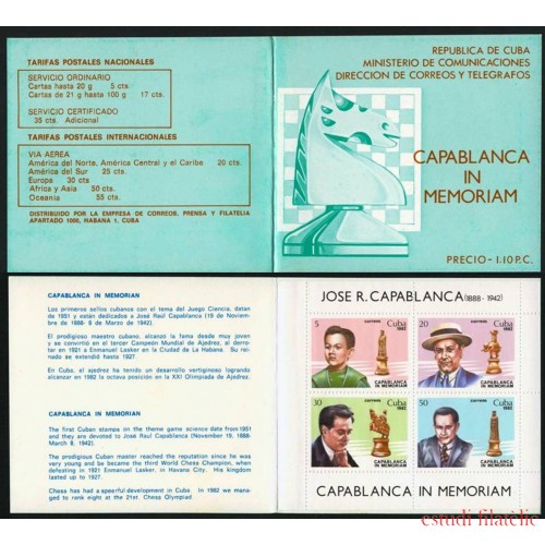 Cuba  Nº C 2409  carnet 2409/12  1982   MNH    MUY RARO