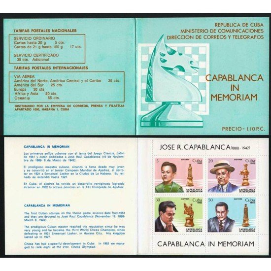 Cuba C 2409 Carnet 2409/12 1982 Muy raro MNH Cuba C 2409 Carnet 2409/12 1982 Muy raro MNH