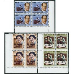 AJZ2 Cuba 4173/75 Bl.4 2004 Ajedrez Chess MNH AJZ2 Cuba 4173/75 Bl.4 2004 Ajedrez Chess MNH