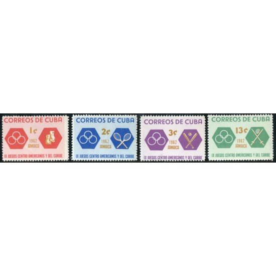 DEP1 Cuba 629/32 1962 IX Juegos Centroamericanos y del Caribe MNH DEP1 Cuba 629/32 1962 IX Juegos Centroamericanos y del Caribe MNH