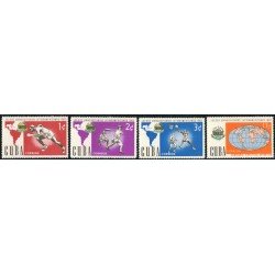 DEP1 Cuba 635/38 1962 Juegos universitarios Latinoamericanos MNH DEP1 Cuba 635/38 1962 Juegos universitarios Latinoamericanos MNH