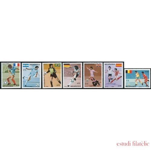 Nicaragua A- 1158/64 1986 Mexico 86 Copa del mundo de fútbol MNH
