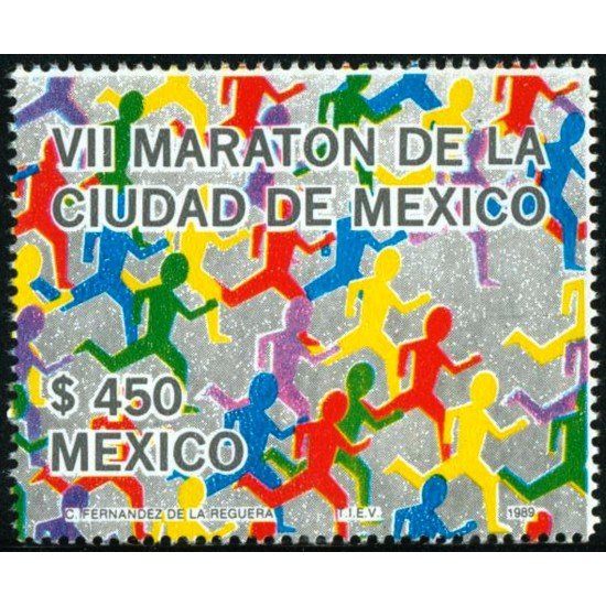 México 1296 1989 VII Maratón de la Ciudad de México MNH México 1296 1989 VII Maratón de la Ciudad de México MNH