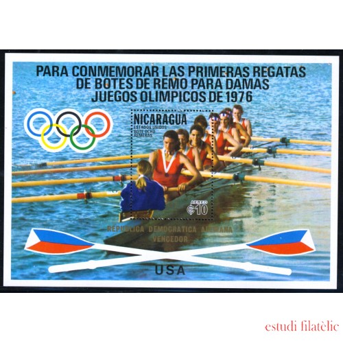 Nicaragua HB 128 1976 Conmemoración de regatas de botes para damas MNH