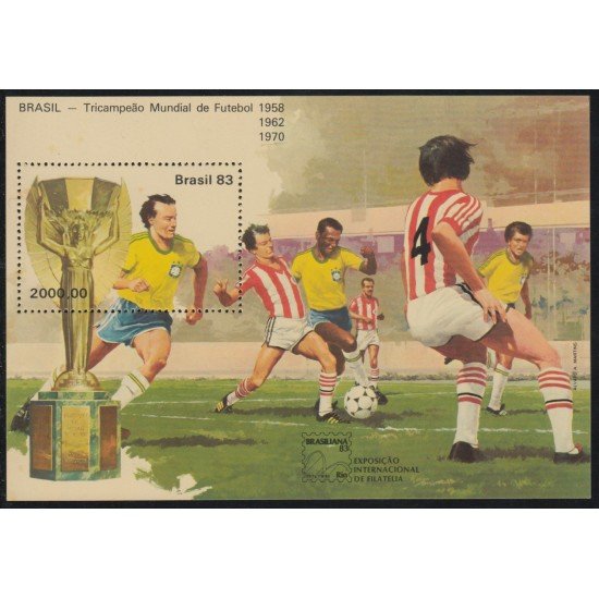 Brasil Brazil HB 57 1983 Brasil Campeón de la Copa del Mundo Fútbol MNH Brasil Brazil HB 57 1983 Brasil Campeón de la Copa del Mundo Fútbol MNH