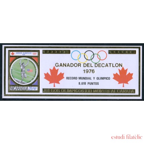 Nicaragua HB 131 1976 Juegos olímpicos de Montreal MNH
