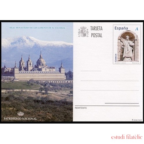 España Spain Entero postal ( tarjeta ) 178 2008 Patrimonio San Lorenzo Escorial Monegro