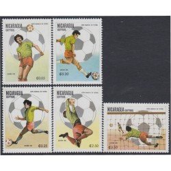 Nicaragua 1175/79 1982 España 82 Copa del mundo de Fútbol MNH Nicaragua 1175/79 1982 España 82 Copa del mundo de Fútbol MNH