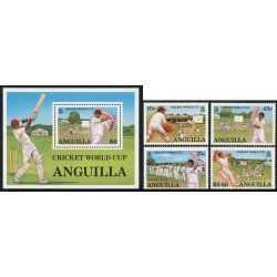 DEP3 Anguilla Nº 698/01 + HB 78 deportes cricket MNH DEP3 Anguilla Nº 698/01 + HB 78 deportes cricket MNH