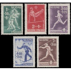 DEP3 Finlandia Finland 282/86 1945 Deportes MNH DEP3 Finlandia Finland 282/86 1945 Deportes MNH