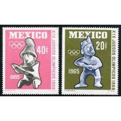 DEP3 México 721/22 1965 XIX Juegos Olímpicos MNH DEP3 México 721/22 1965 XIX Juegos Olímpicos MNH