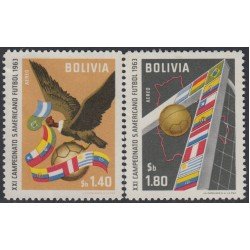Bolivia A-228/29 1963 21º Campeonato sudamericano de Fútbol MNH Bolivia A-228/29 1963 21º Campeonato sudamericano de Fútbol MNH