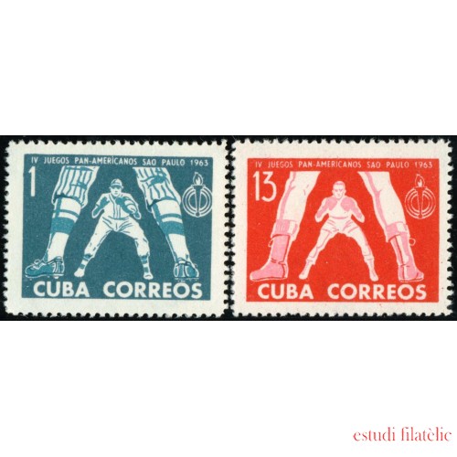 DEP3 Cuba 663/64 1963 IV Juegos Panamericanos Sao Paulo MNH