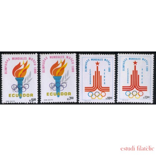 Ecuador  996/97 + A -712/13   1980 Juegos olímpicos Olympic Games Moscú MNH