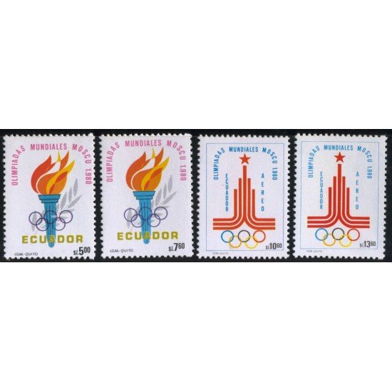 Ecuador 996/97 + A -712/13 1980 Juegos olímpicos Olympic Games Moscú MNH Ecuador 996/97 + A -712/13 1980 Juegos olímpicos Olympic Games Moscú MNH