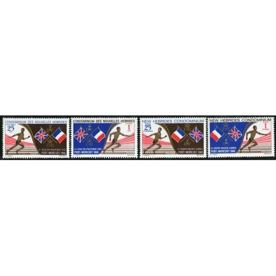 DEP3 Nuevas Hébridas 282/85 1969 MNH DEP3 Nuevas Hébridas 282/85 1969 MNH