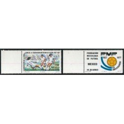 DEP4 Mexico A- 423/24 1977 50 Aniversario de la federación mexicana de fútbol MNH DEP4 Mexico A- 423/24 1977 50 Aniversario de la federación mexicana de fútbol MNH